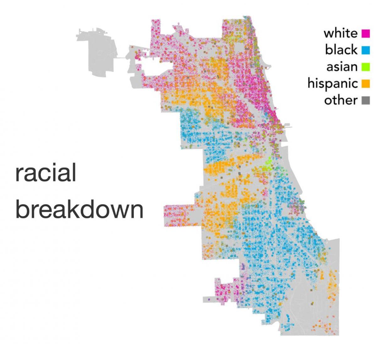 mapa de Chicago, etnia