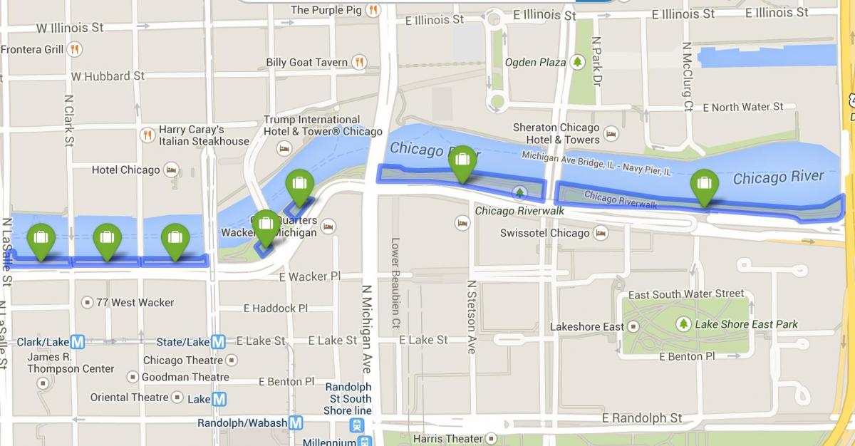 mapa de paseo Chicago
