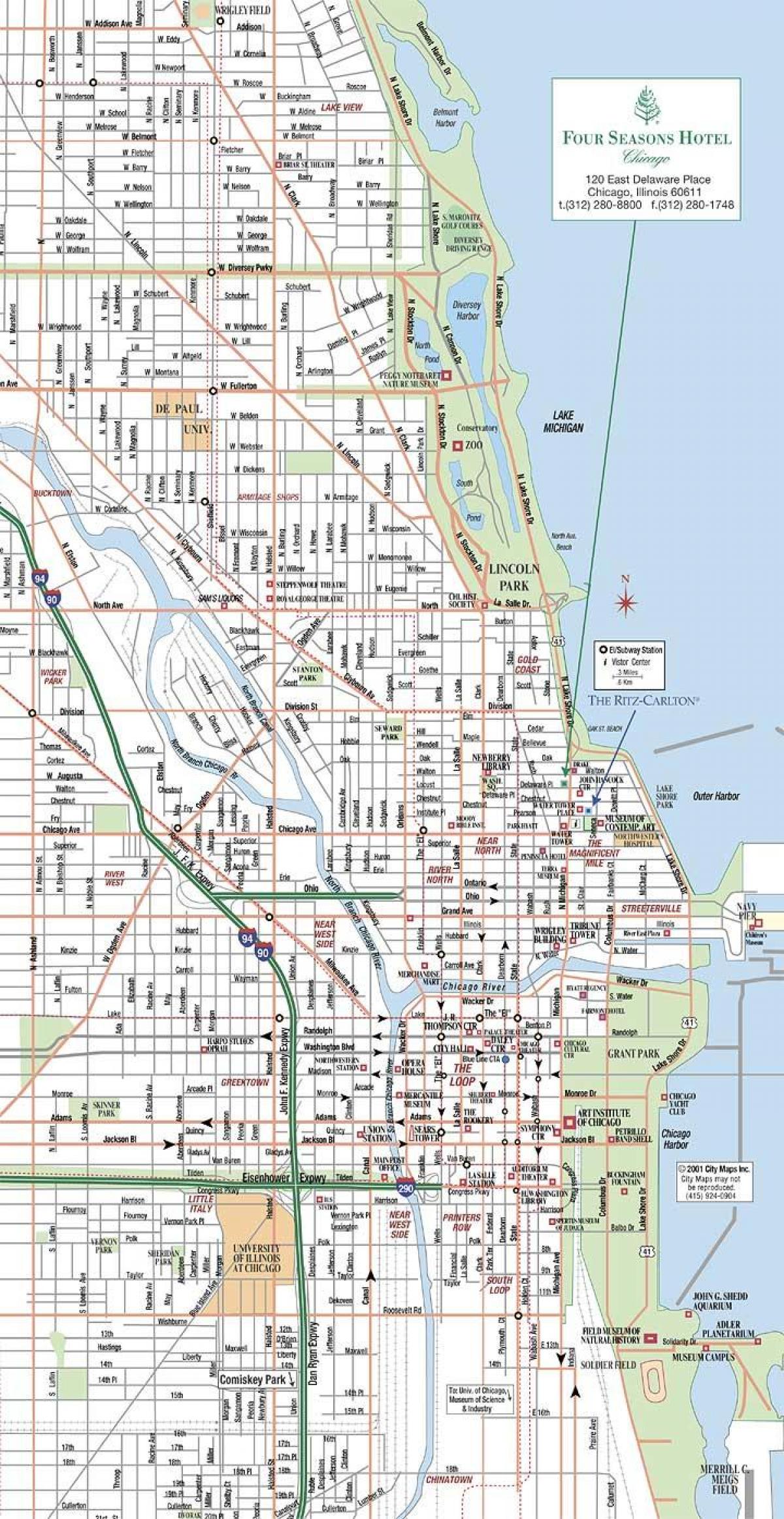rúa mapa de Chicago