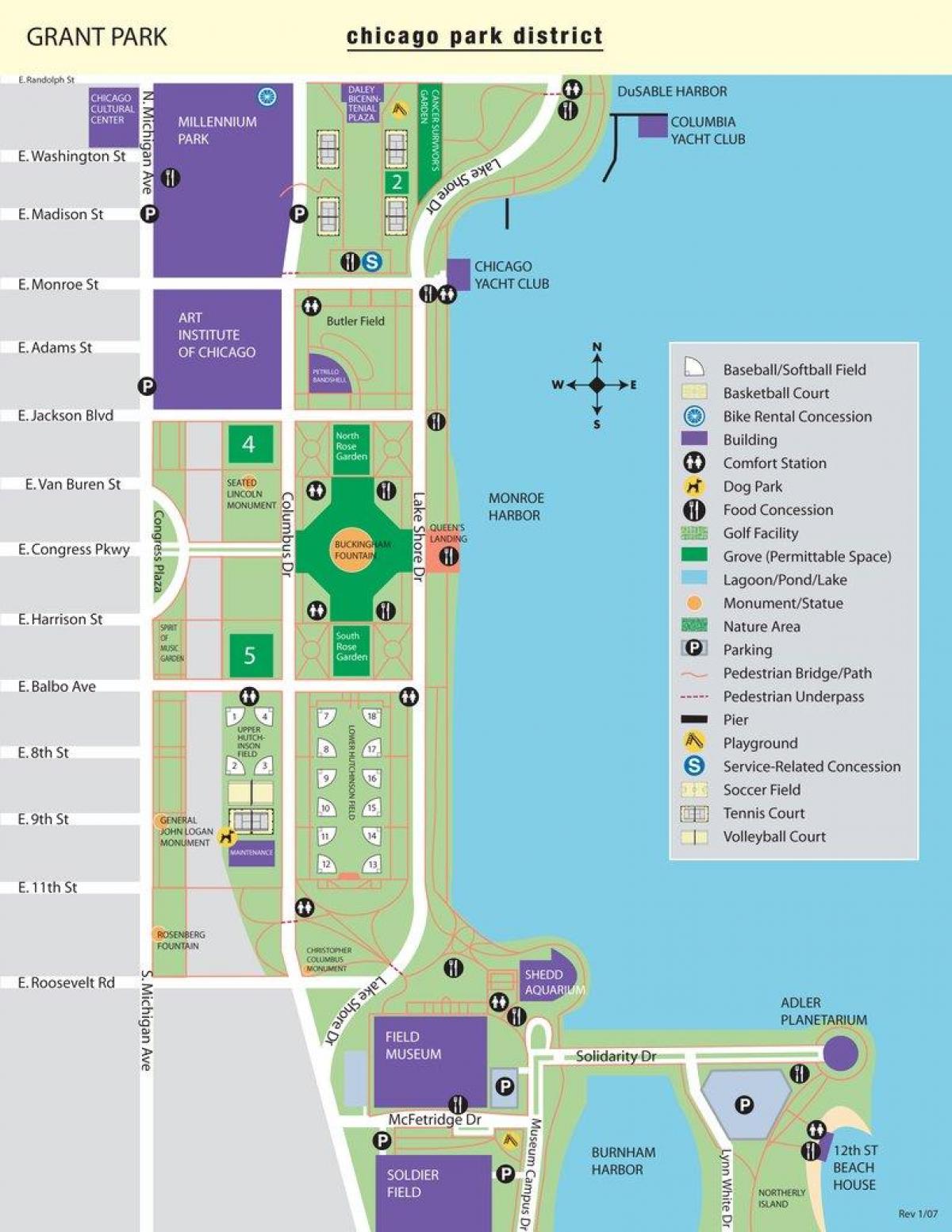 mapa de concesión parque Chicago