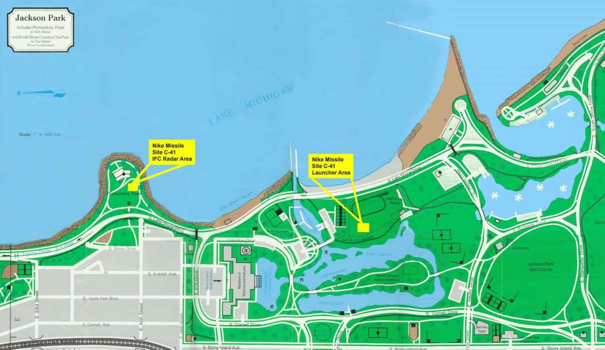 mapa de Jackson parque Chicago