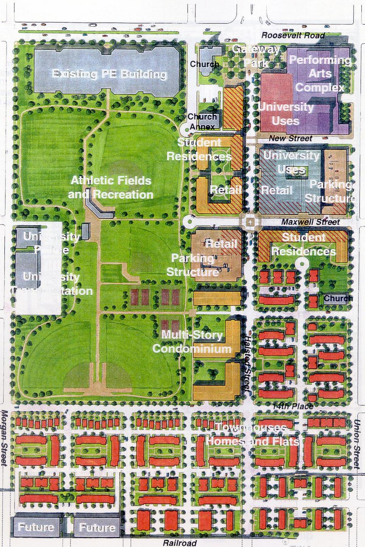 mapa de TUI leste campus