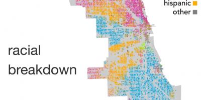 Mapa de Chicago, etnia