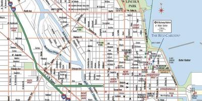 Rúa mapa de Chicago