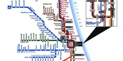 Chicago estación de metro mapa