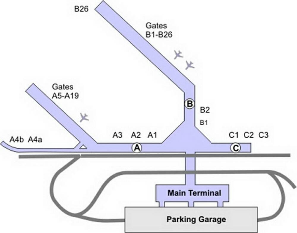 mdw aeroporto mapa