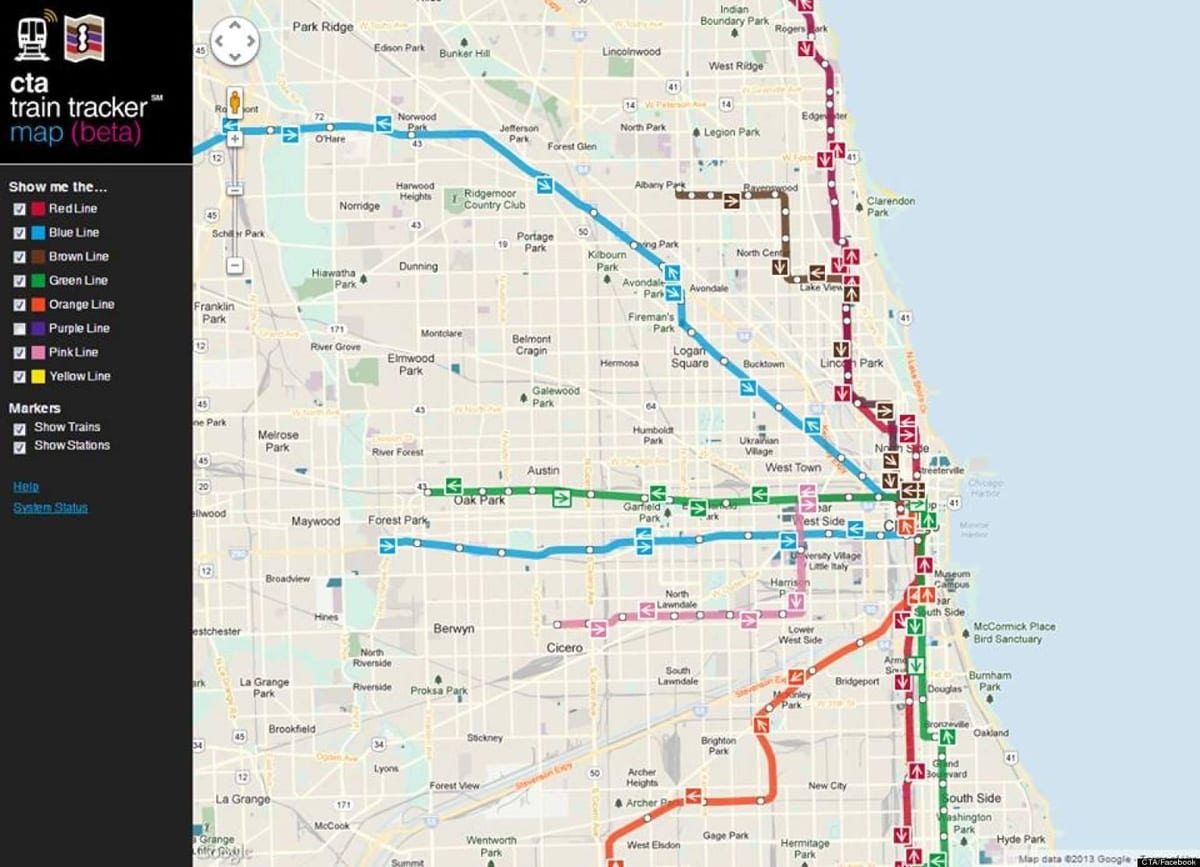 Chicago transporte público mapa