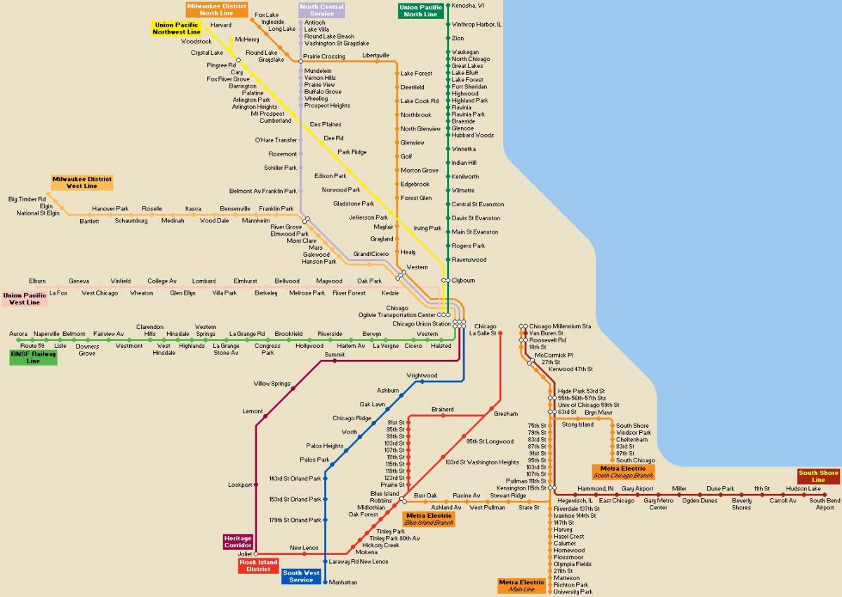 Chicago transporte público mapa