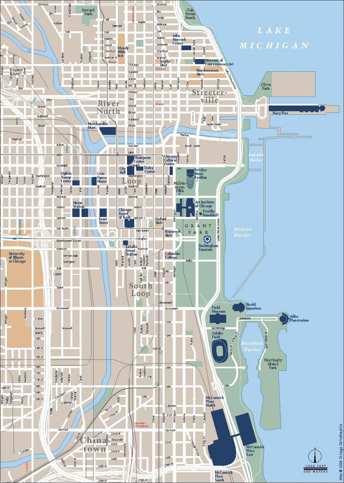 tráfico Chicago mapa