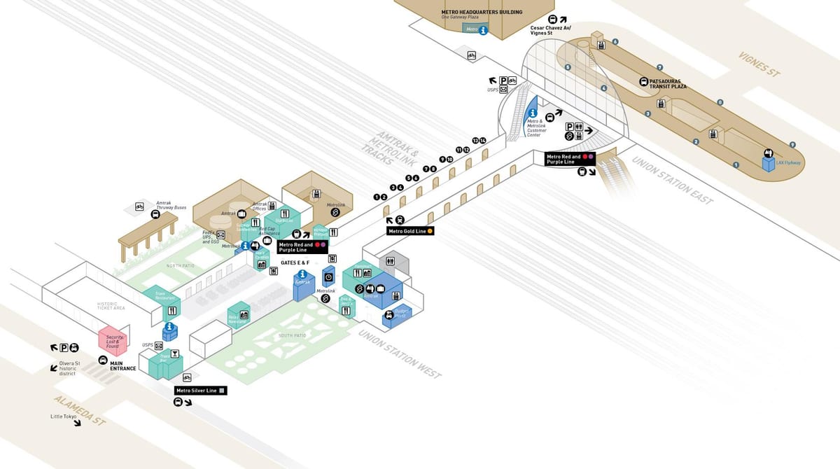mapa de unión estación de Chicago
