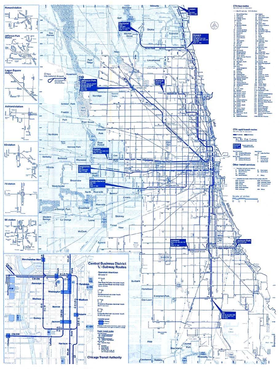 cta ruta de autobús mapa