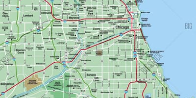 Mapa área de Chicago