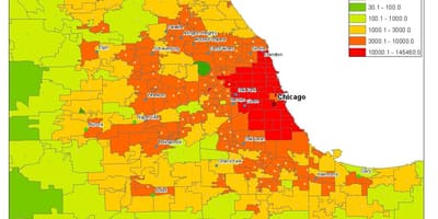 Demográfica mapa de Chicago