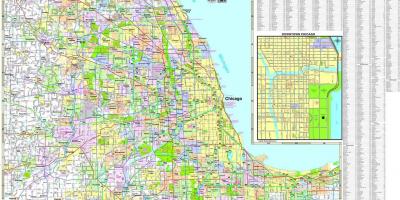 Mapa de Chicago estradas