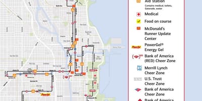 Chicago maratón mapa