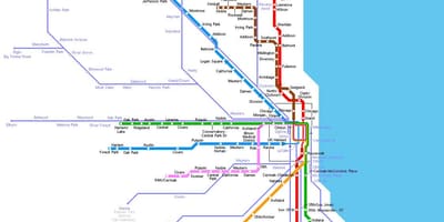 Chicago estación de metro mapa