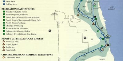 Mapa do río Chicago